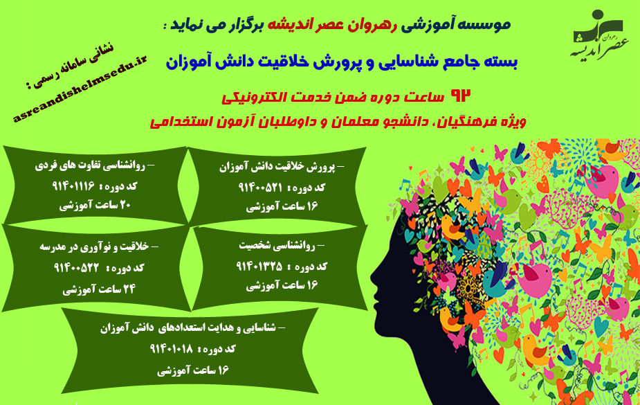 بسته جامع شناسایی و پرورش خلاقیت دانش آموزان 